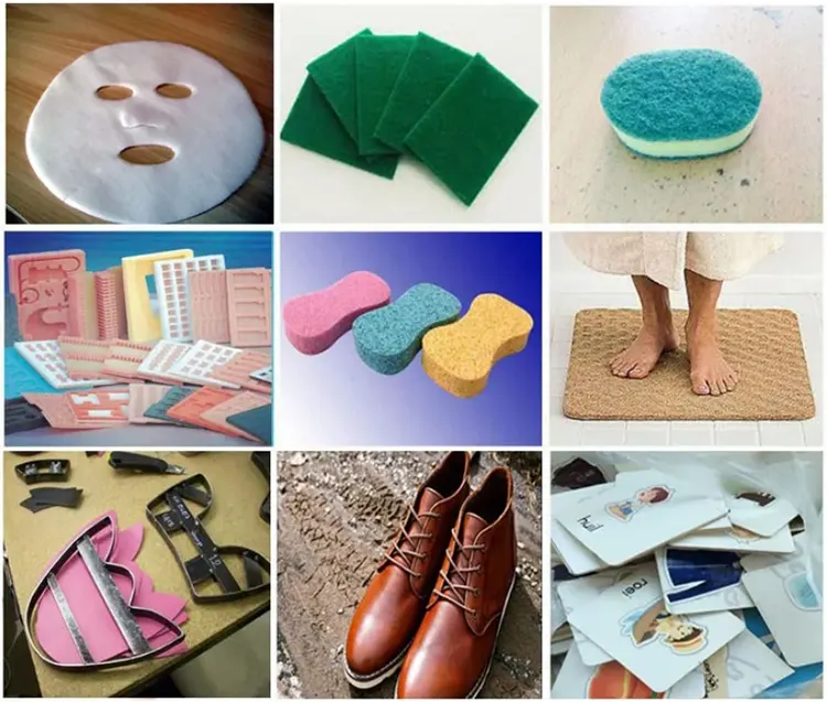 Flat bed hydraulic die cutting machine for felt